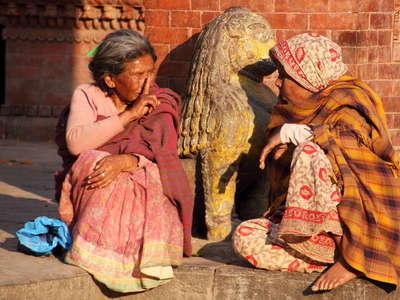 Kathmandu  |  Conversation on Durbar Square