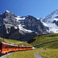 Jungfrau Railway with Eiger and Mönch