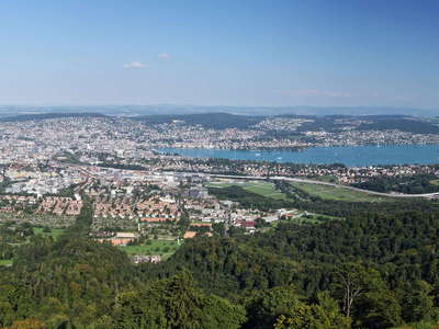 Zuerich and Zuerichsee panorama