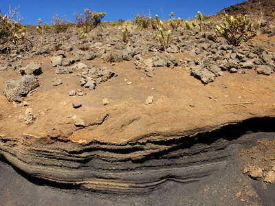 Haleakalā Crater  |  Tephra layers