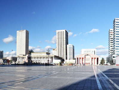 Ulaan Baatar  |  Panorama of Sükhbaatar Square