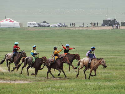 Songino Khairkhan  |  Horse race at Naadam Festival