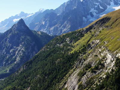 Mont de la Saxe with landslide