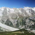 Monte Bianco panorama and Mont de la Saxe