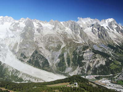 Monte Bianco panorama and Mont de la Saxe