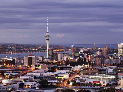 Auckland CBD with Sky Tower
