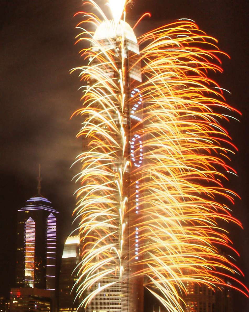 Hong Kong  |  New Year fireworks