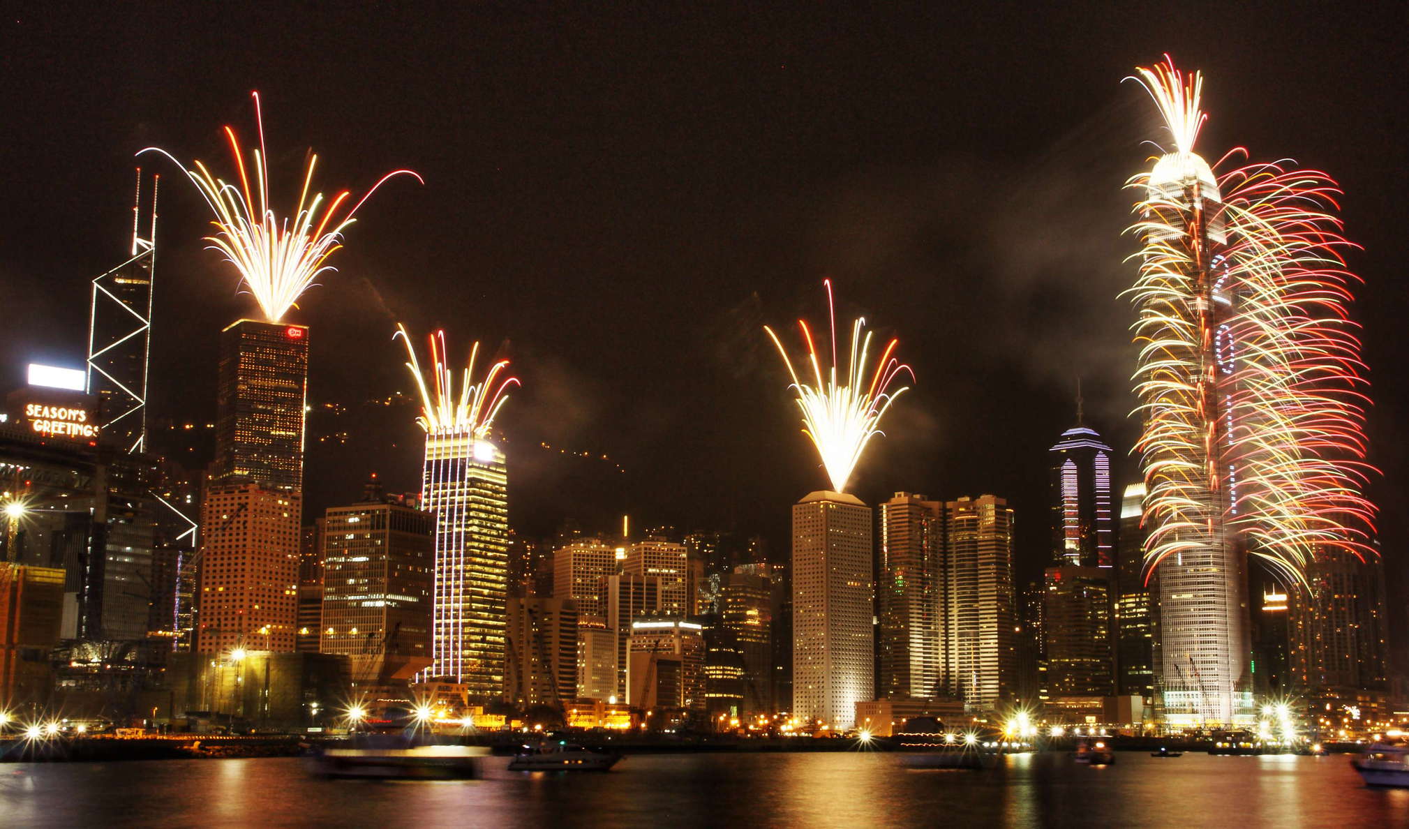 Hong Kong  |  New Year fireworks