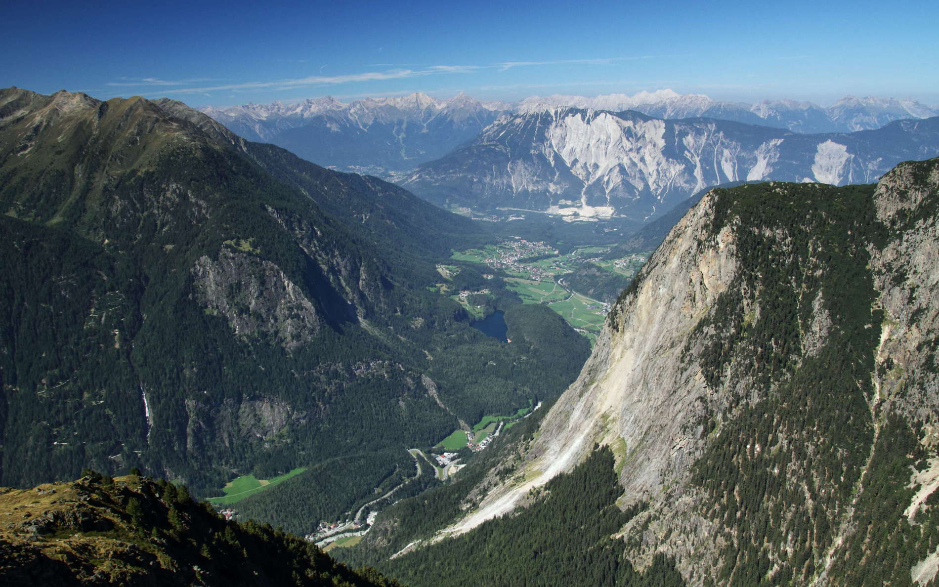 Ötztal Valley with rock avalanches