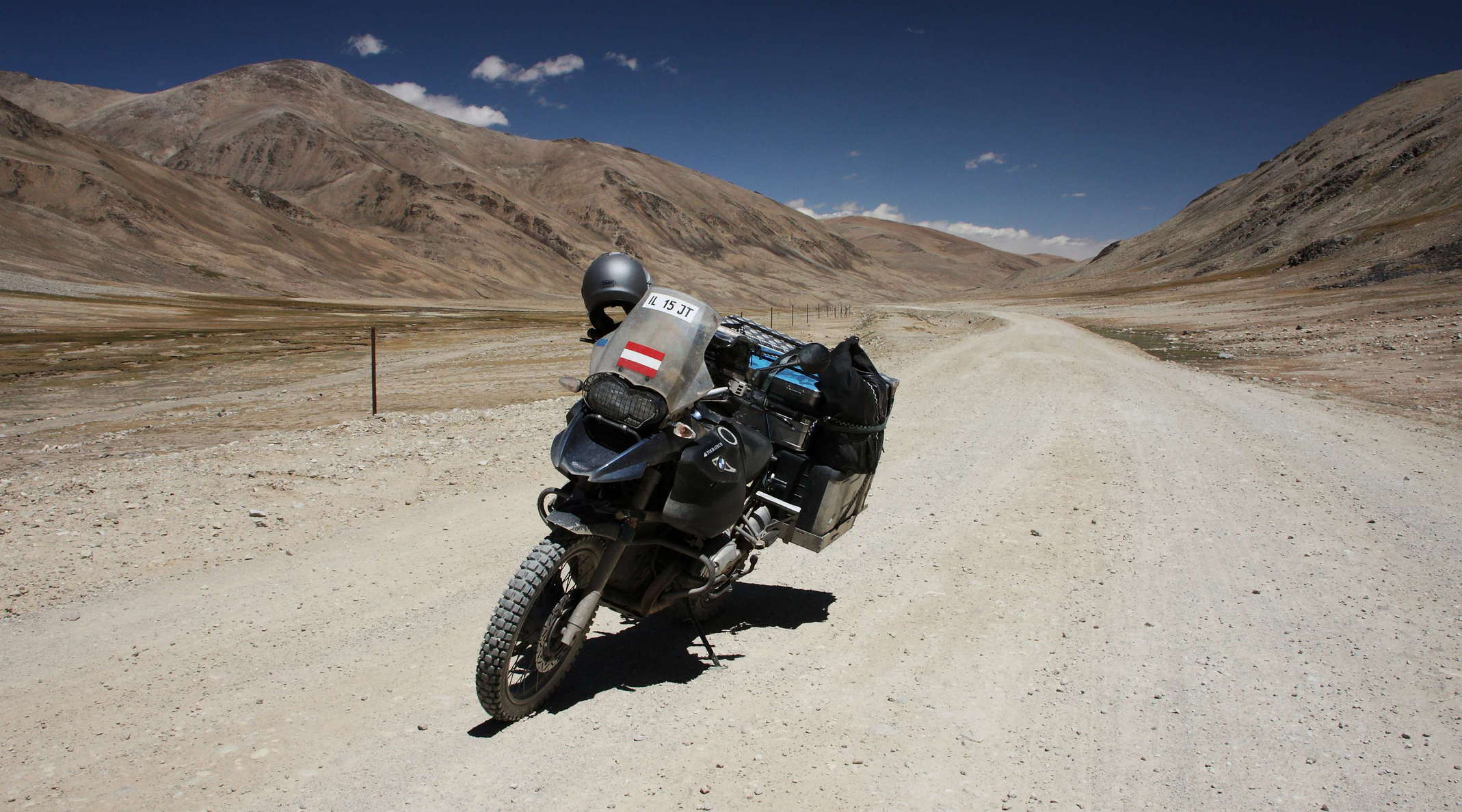Pamir Highway with Austrian motorbike