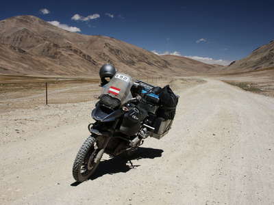 Pamir Highway with Austrian motorbike