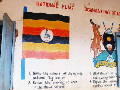 Western Uganda  |  School with wall paintings