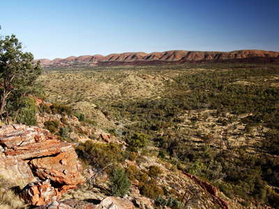 Serpentine Gorge outlook and West McDonnell Ranges