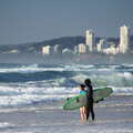 Surfers Paradise  |  Beach with surfers