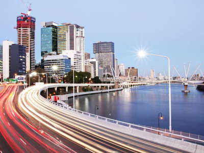 Brisbane  |  Urban traffic and Brisbane River