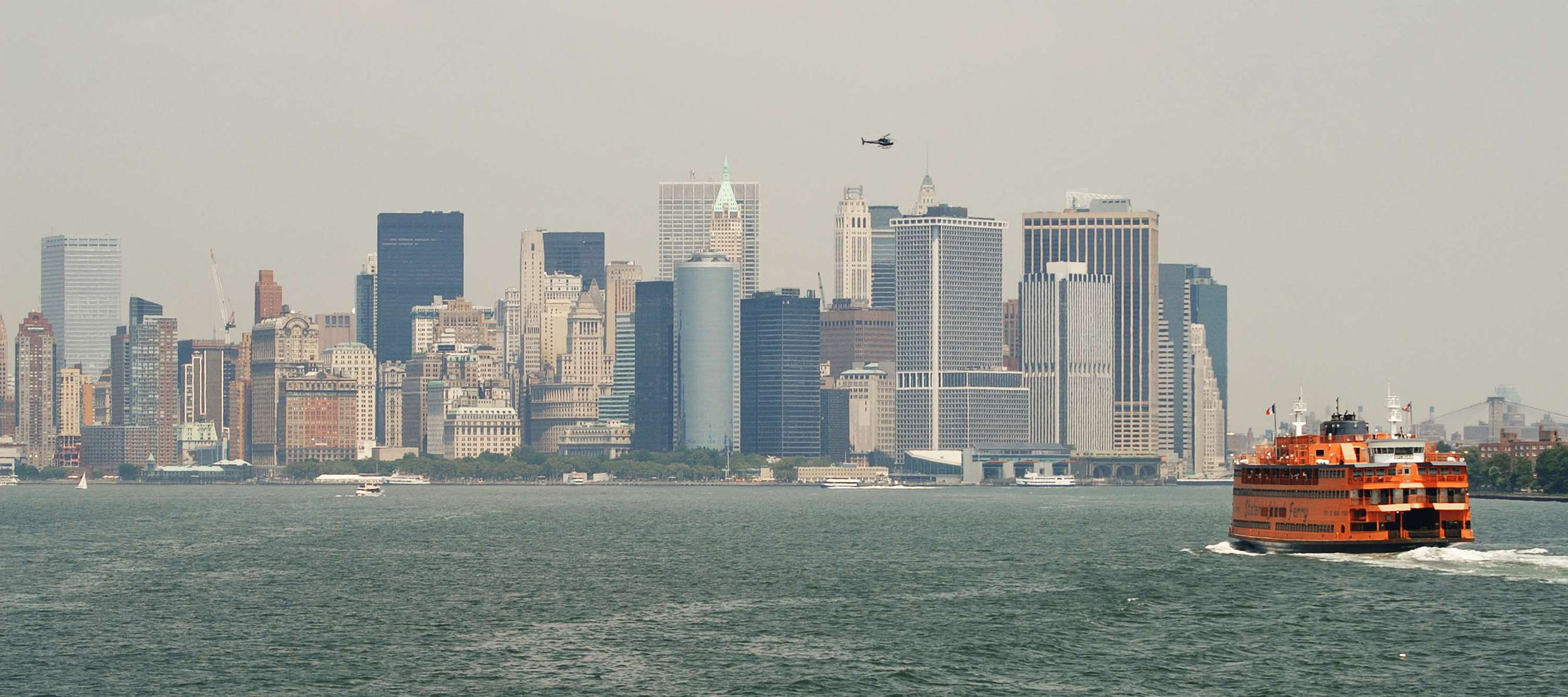 Lower Manhattan and Staten Island Ferry