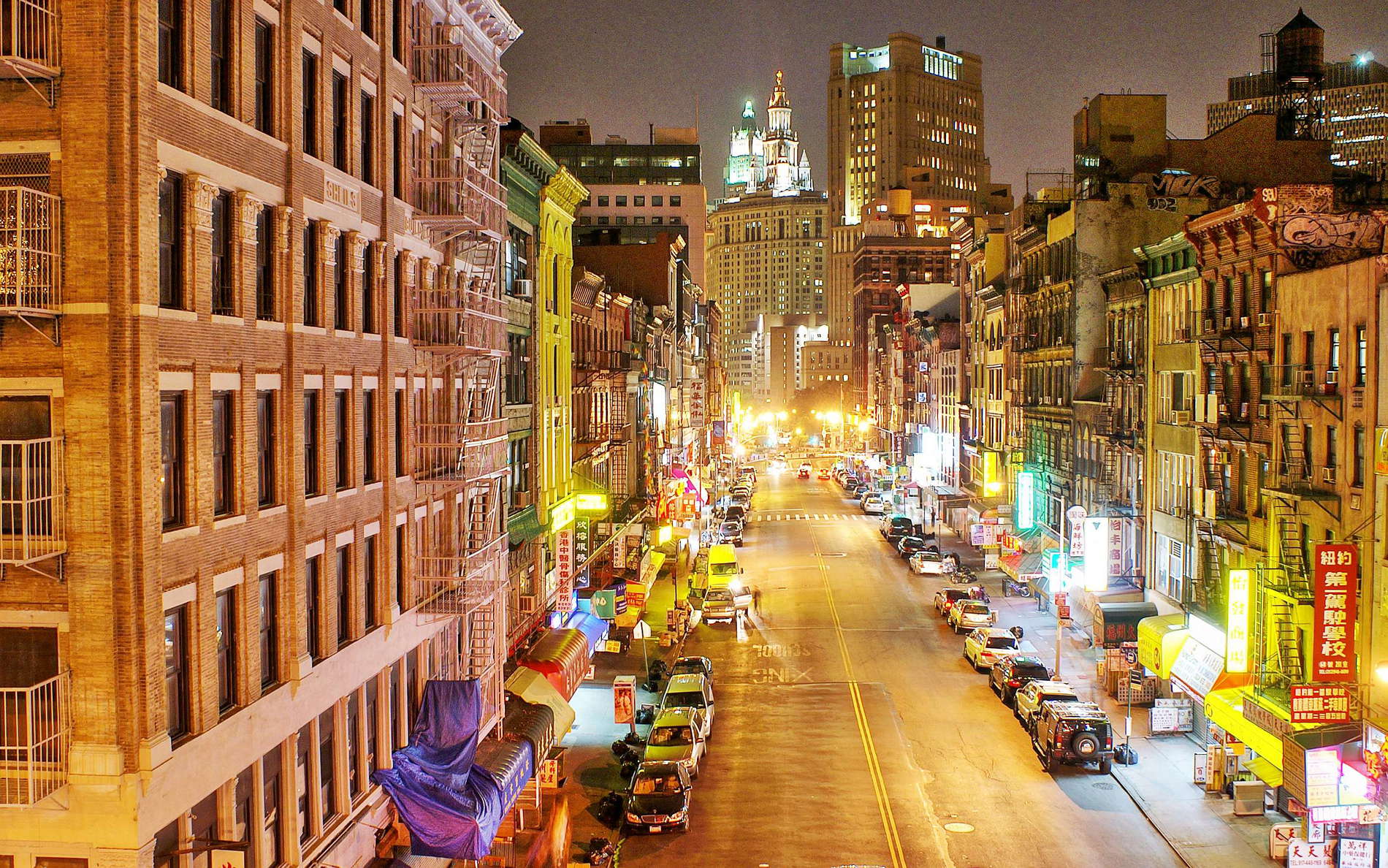 Lower Manhattan  |  Chinatown at night