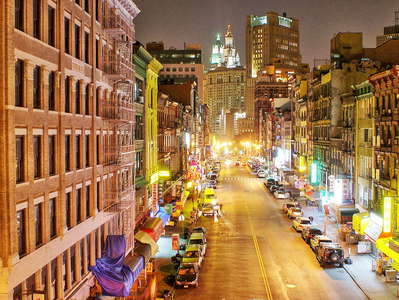 Lower Manhattan  |  Chinatown at night