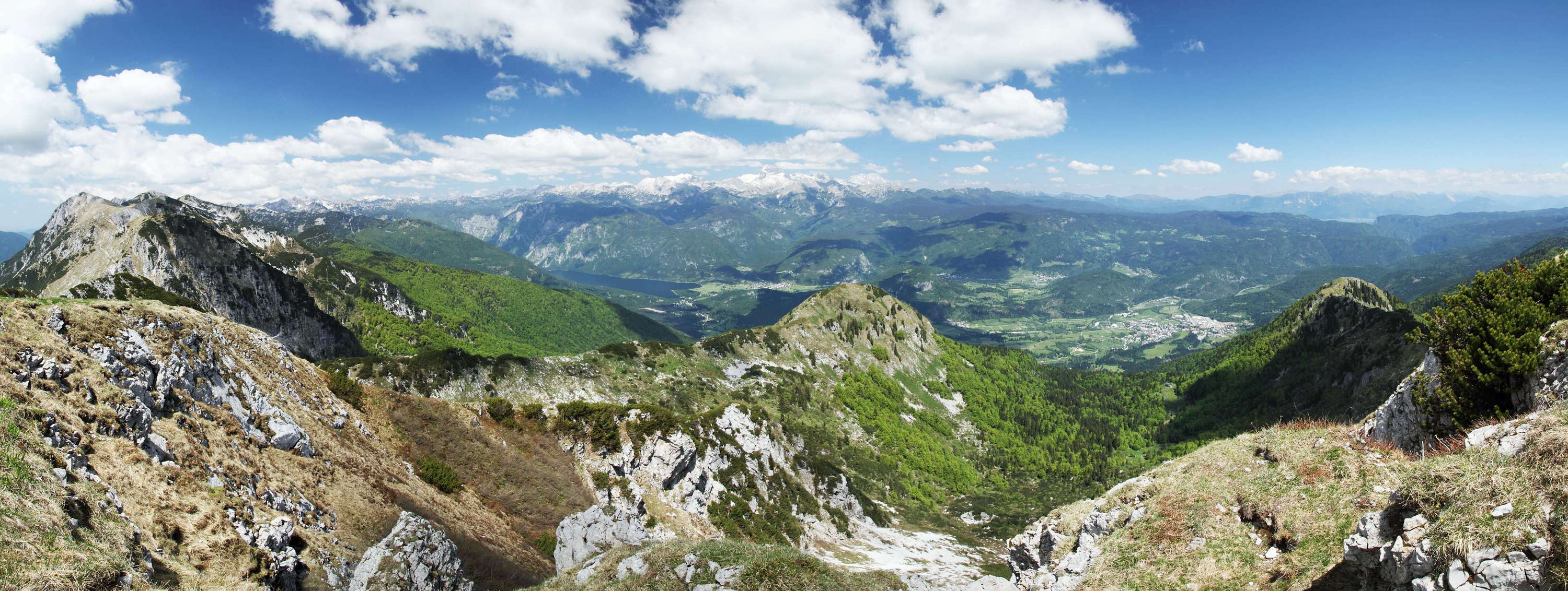 Bohinj Valley and Julian Alps panorama