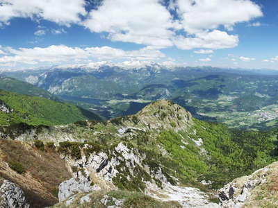 Bohinj Valley and Julian Alps panorama