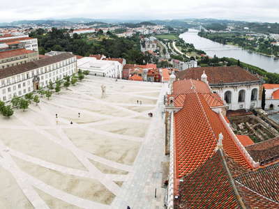 Coimbra  |  University courtyard with Rio Mondego