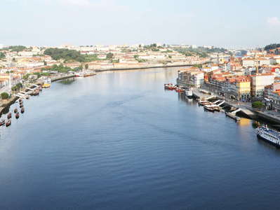 Vila Nova de Gaia and Porto with Rio Douro