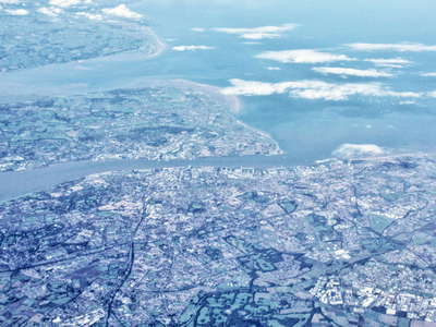Liverpool with Mersey and Dee estuaries