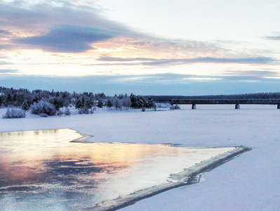 Rovaniemi  |  Kemijoki with Ounaskoski Bridge