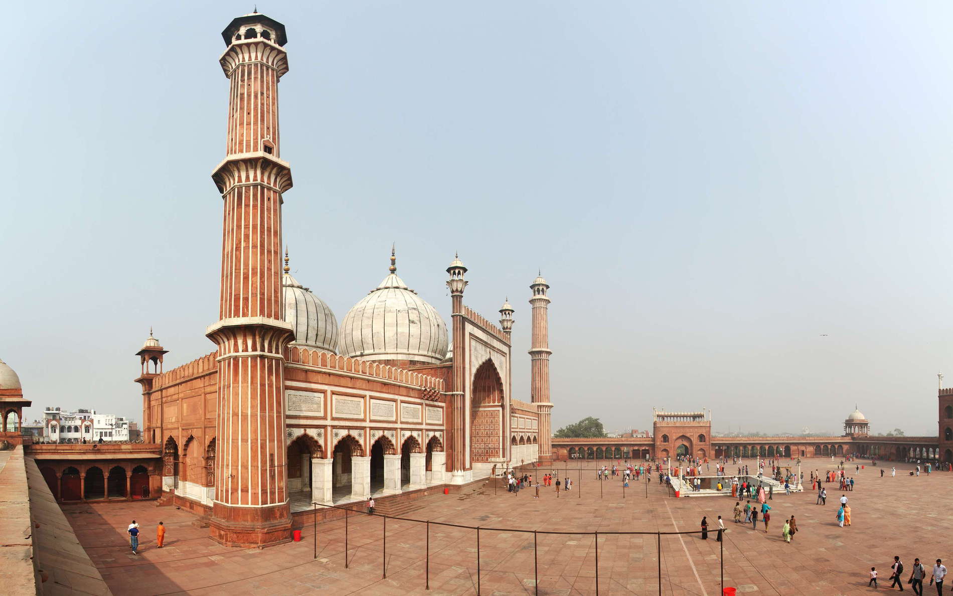 Delhi  |  Panoramic view of Jama Masjid