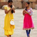 Delhi  |  Girls at Qutb Complex