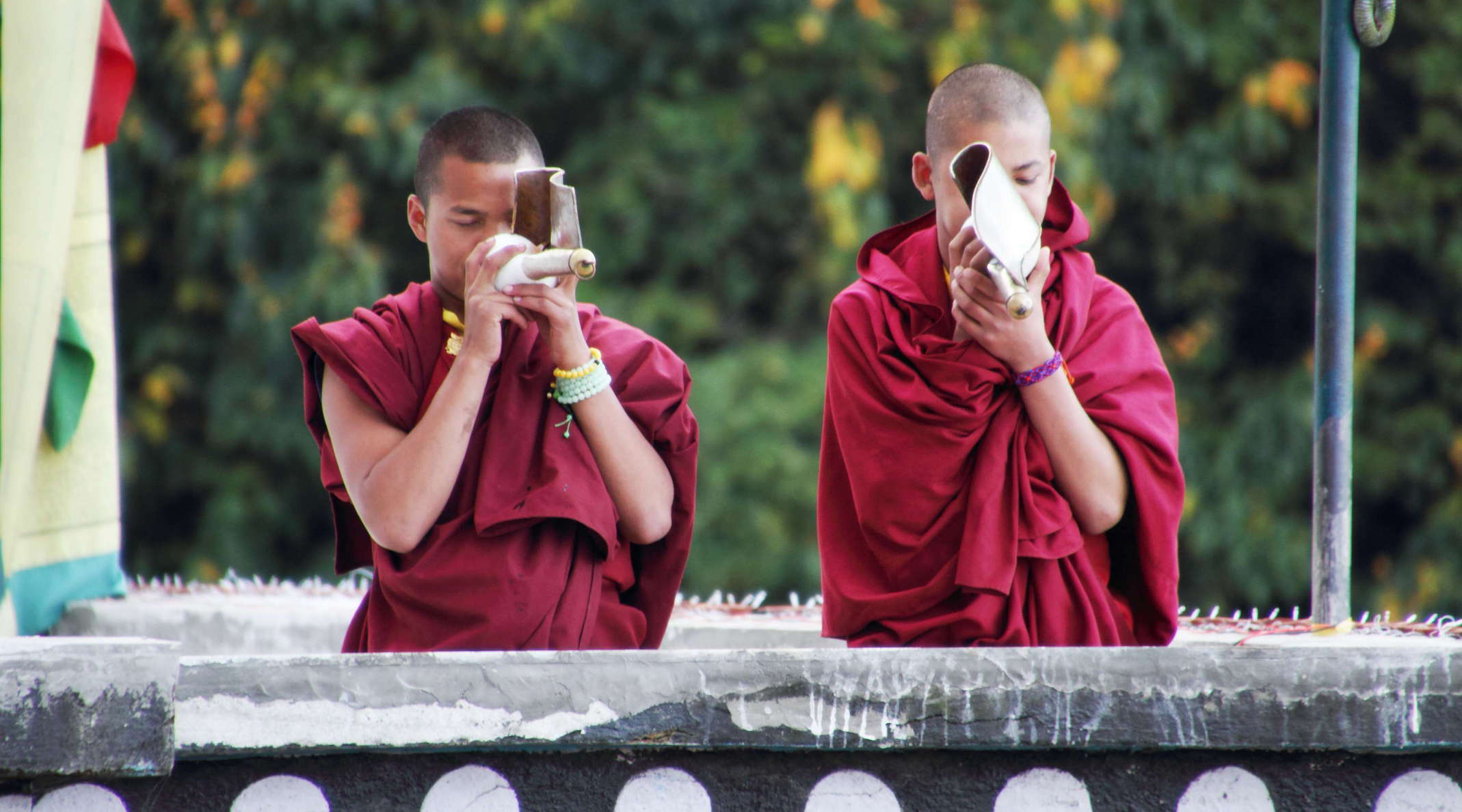 Darjeeling  |  Call for prayer at Dali Monastery
