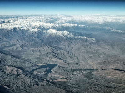 Afghanistan  |  Naghlo Reservoir with Hindukush