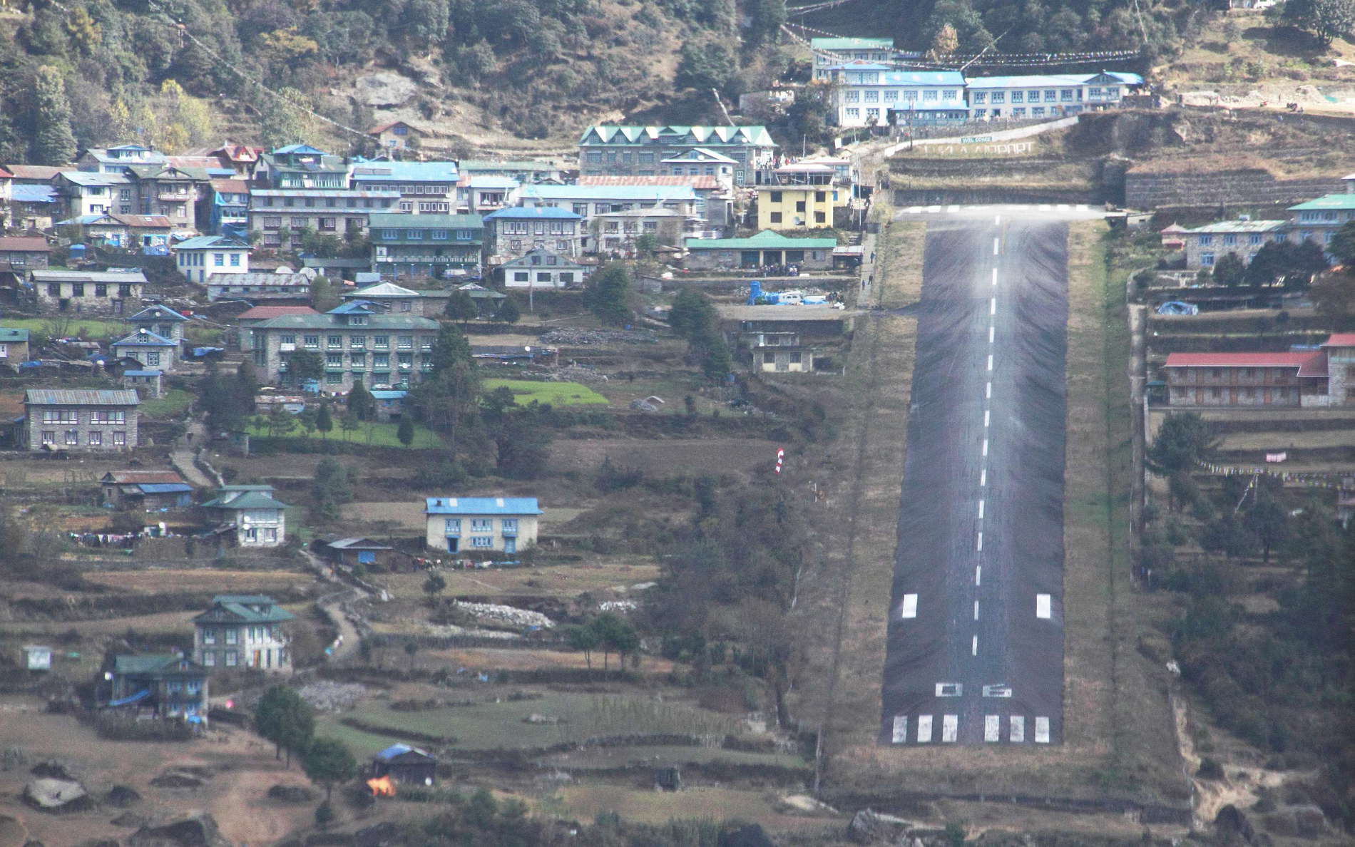 Lukla with airstrip