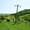 Pârjolești  |  Leaning electricity pole