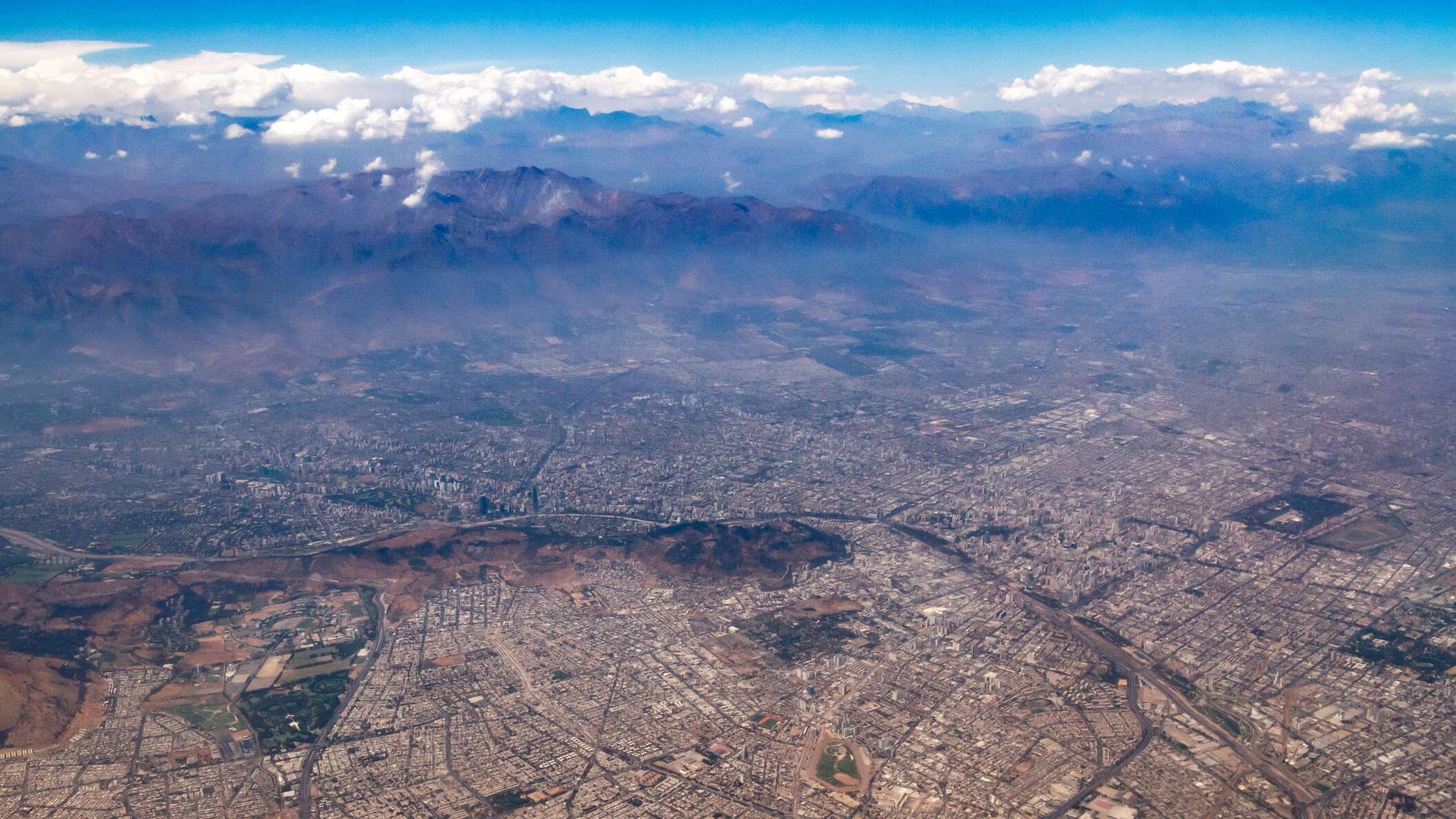 Santigo de Chile from the air
