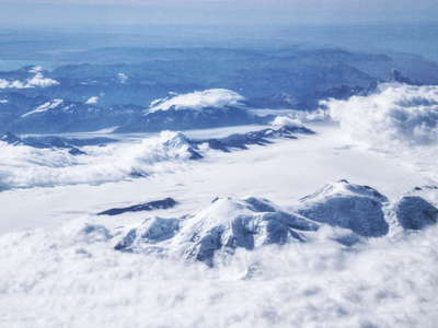 Southern Patagonian Ice Field with Volcán Lautaro