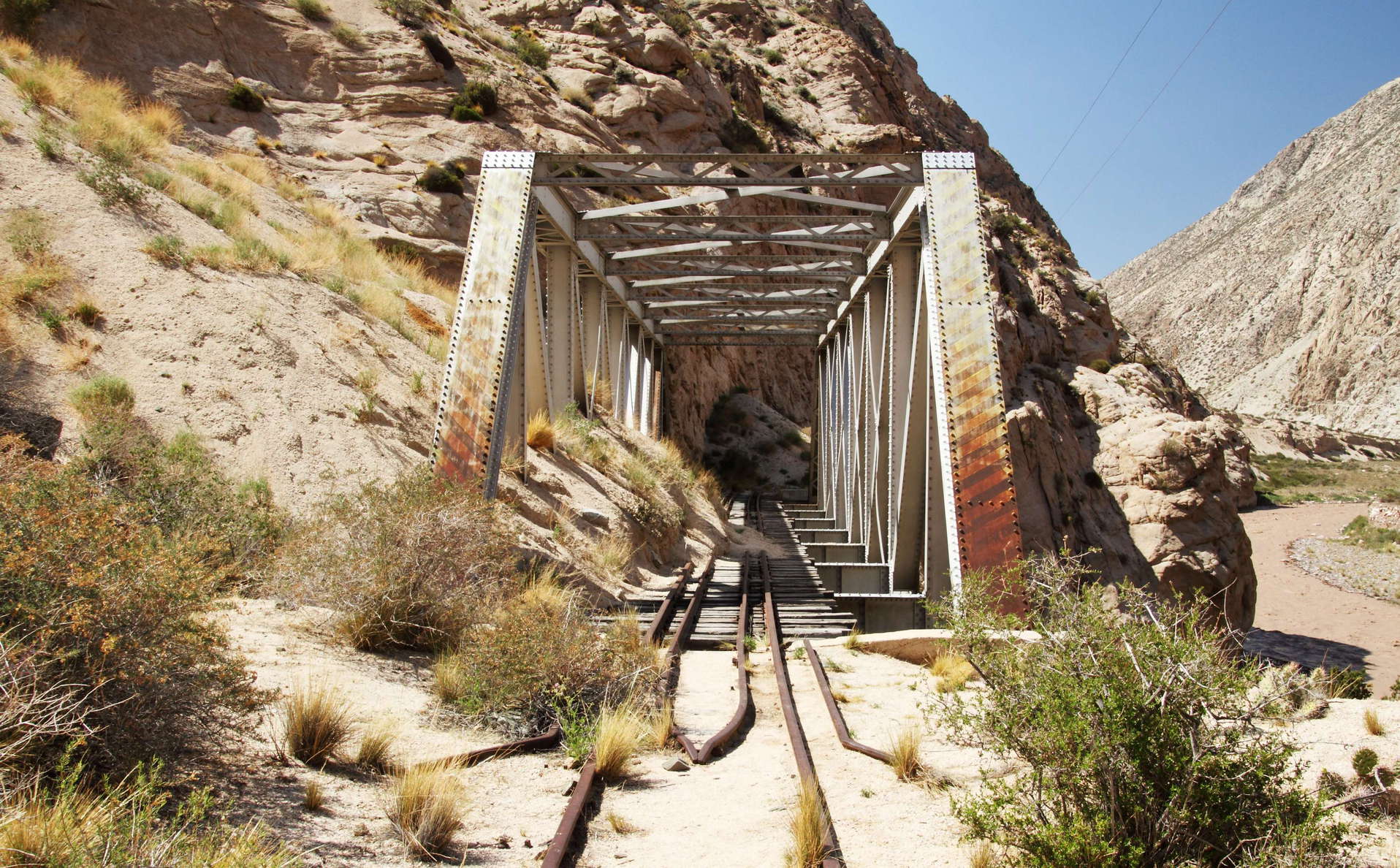 Valle Mendoza | Rail bridge with debris flow