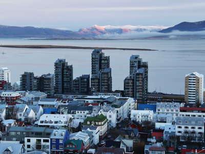 Reykjavik with Kollafjörður and Skarðsheiði