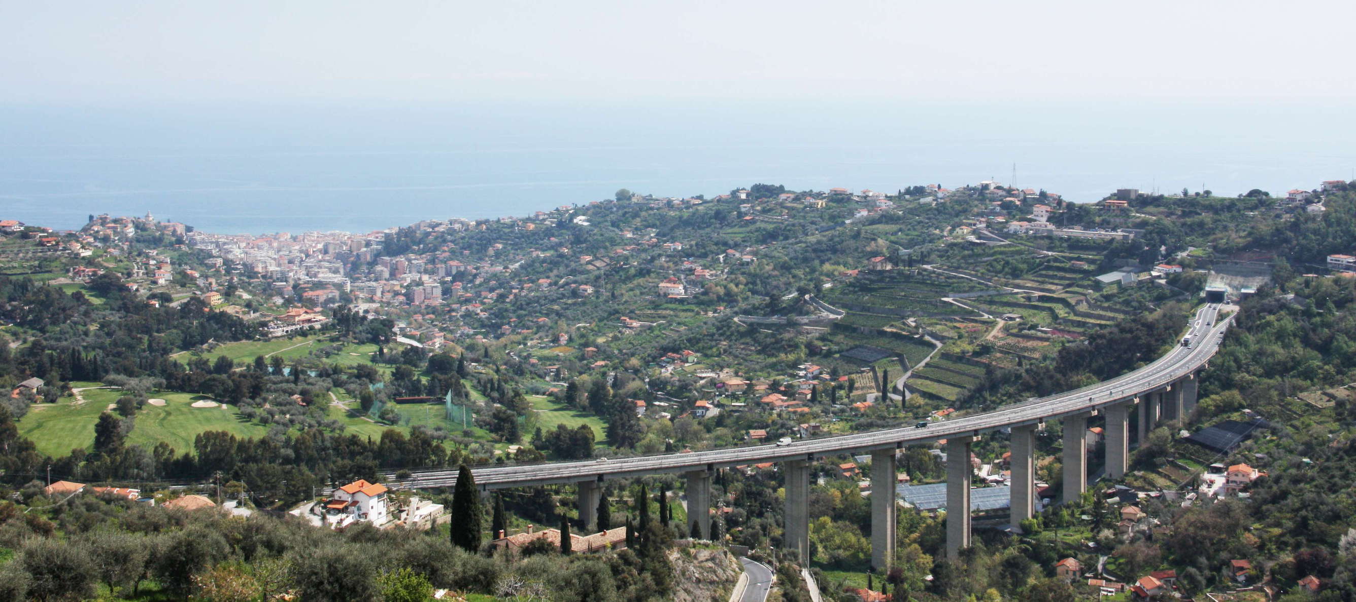 Sanremo and A10 Motorway bridge