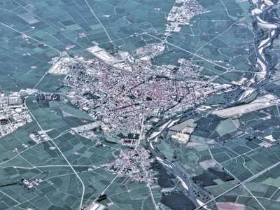 Vercelli with Fiume Sesia