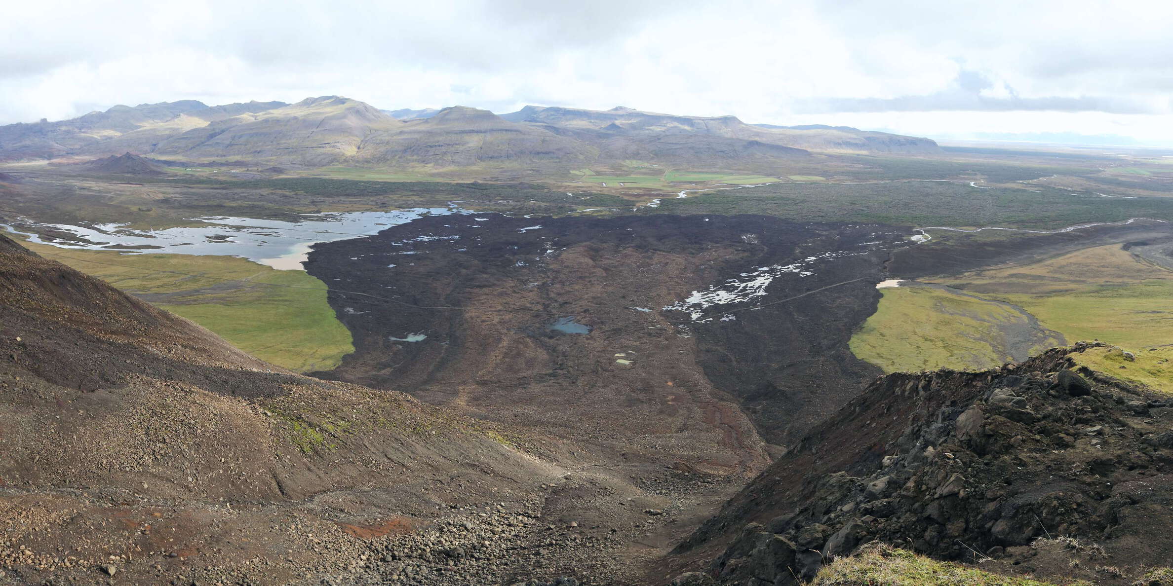 Fagraskógarfjall-Hítardalur Landslide | Panoramic view