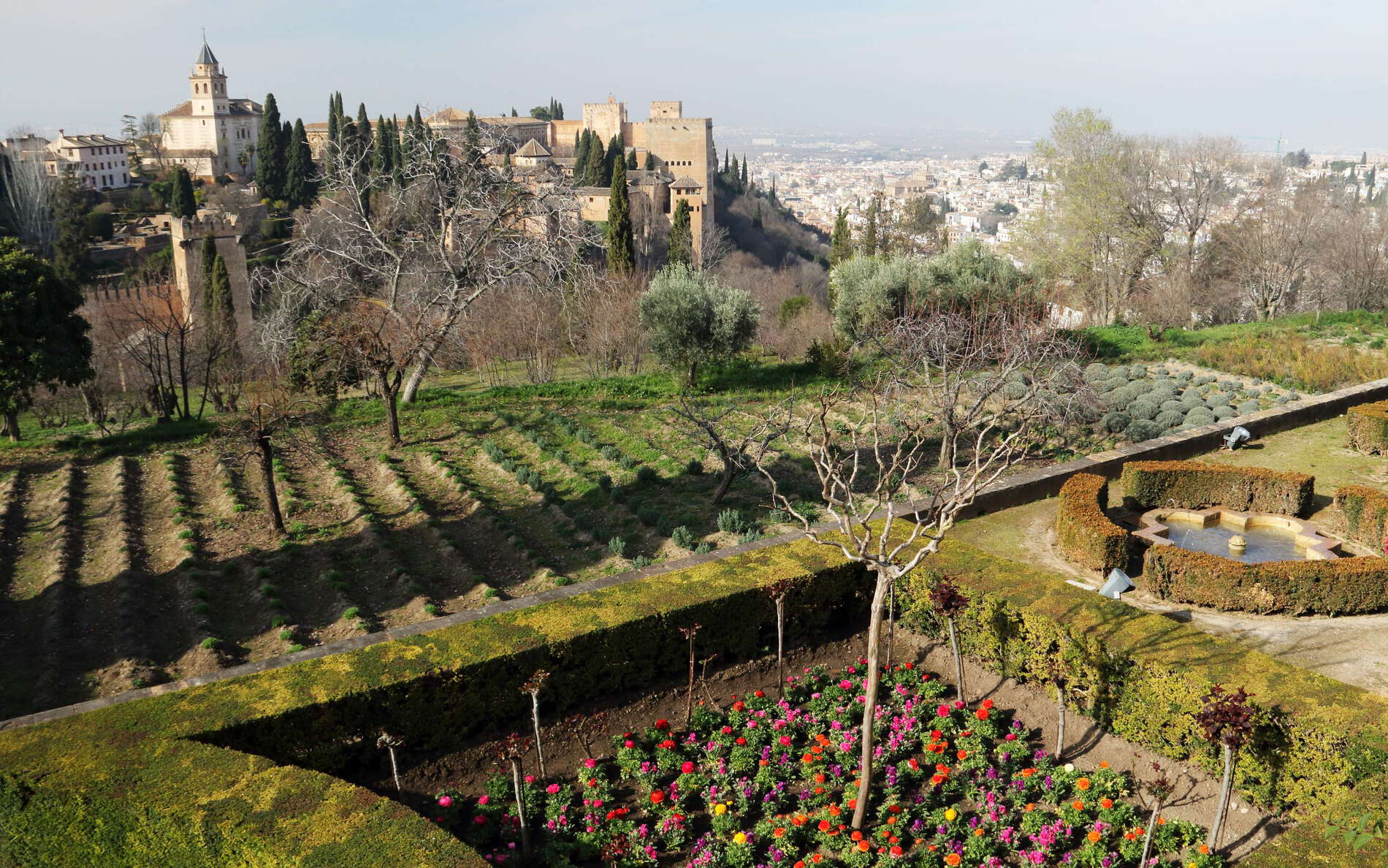 Granada | Garden with Alhambra