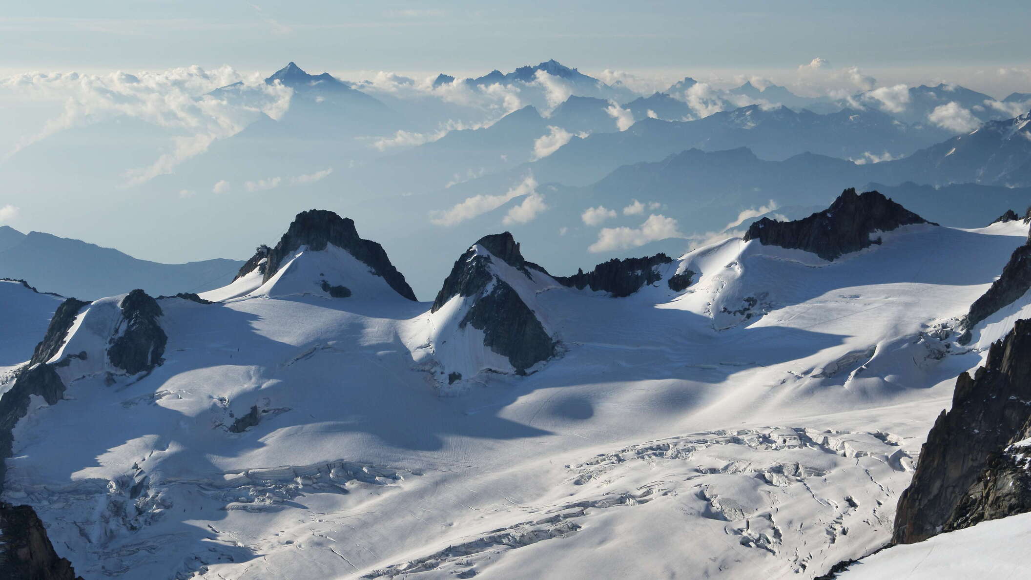 Glacier du Géant and Gran Paradiso