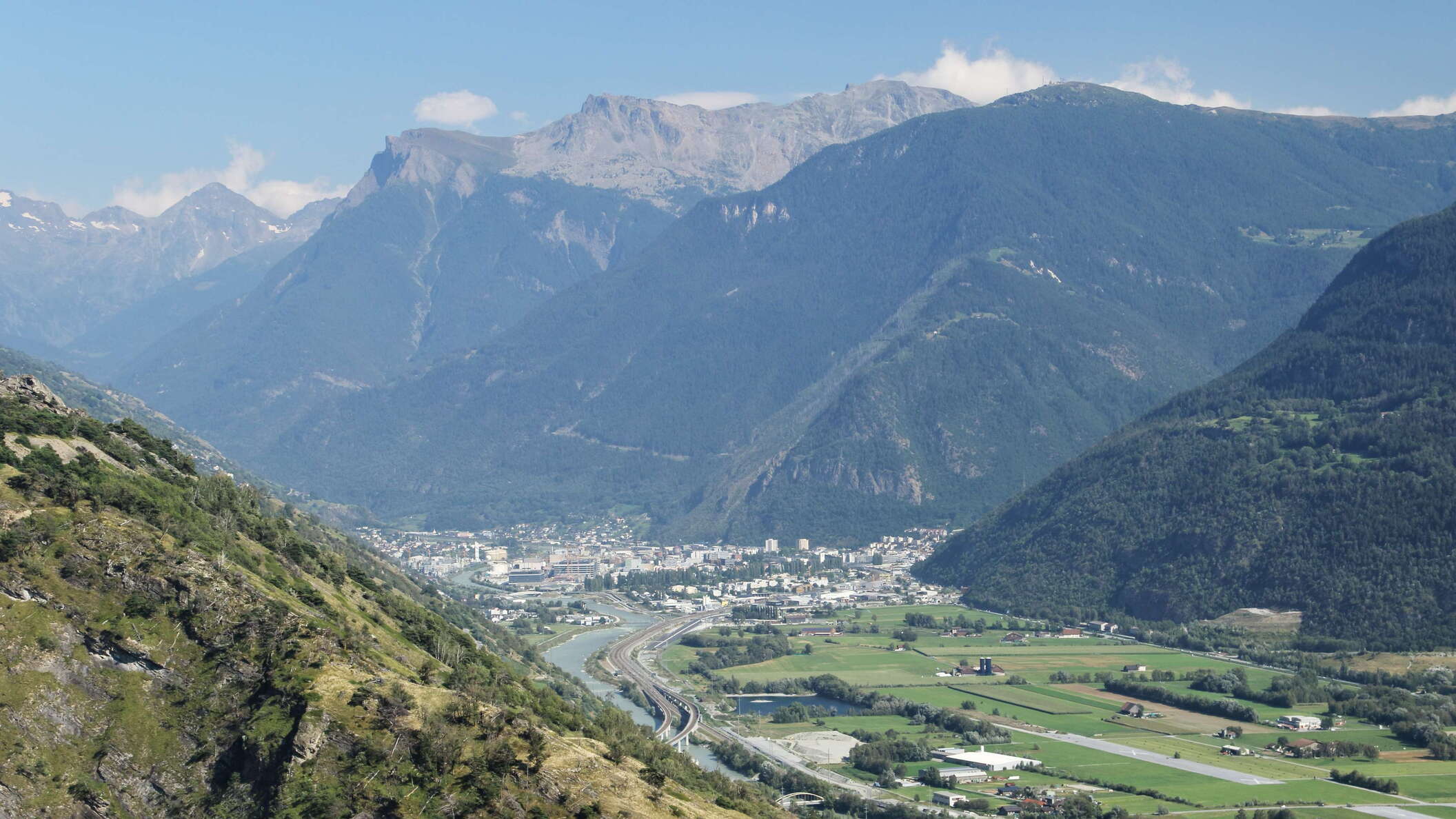 Upper Valais with Visp and Spitzhorli