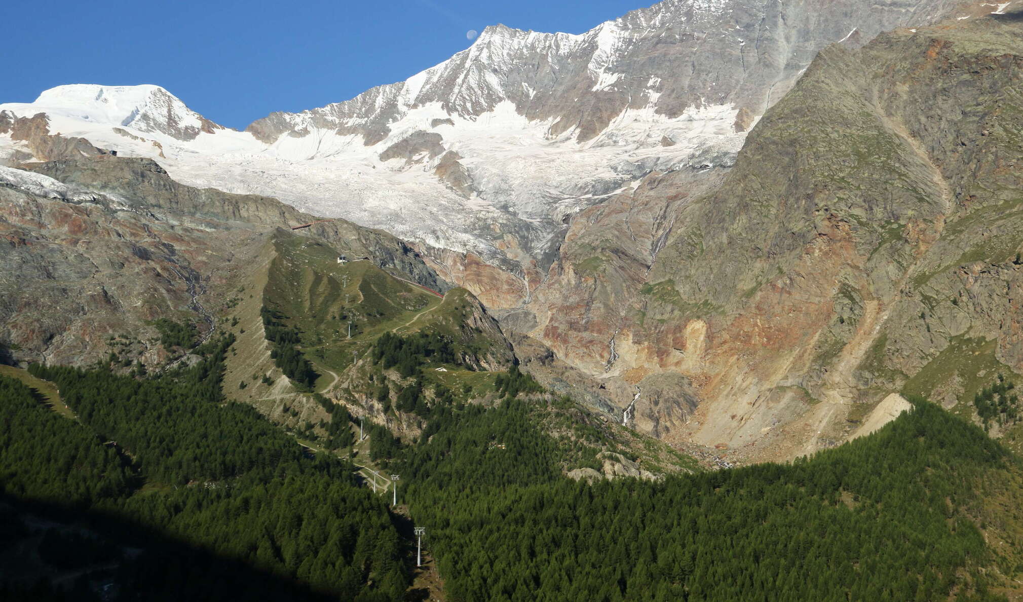 Saas-Fee with Fee Glacier and Täschhorn