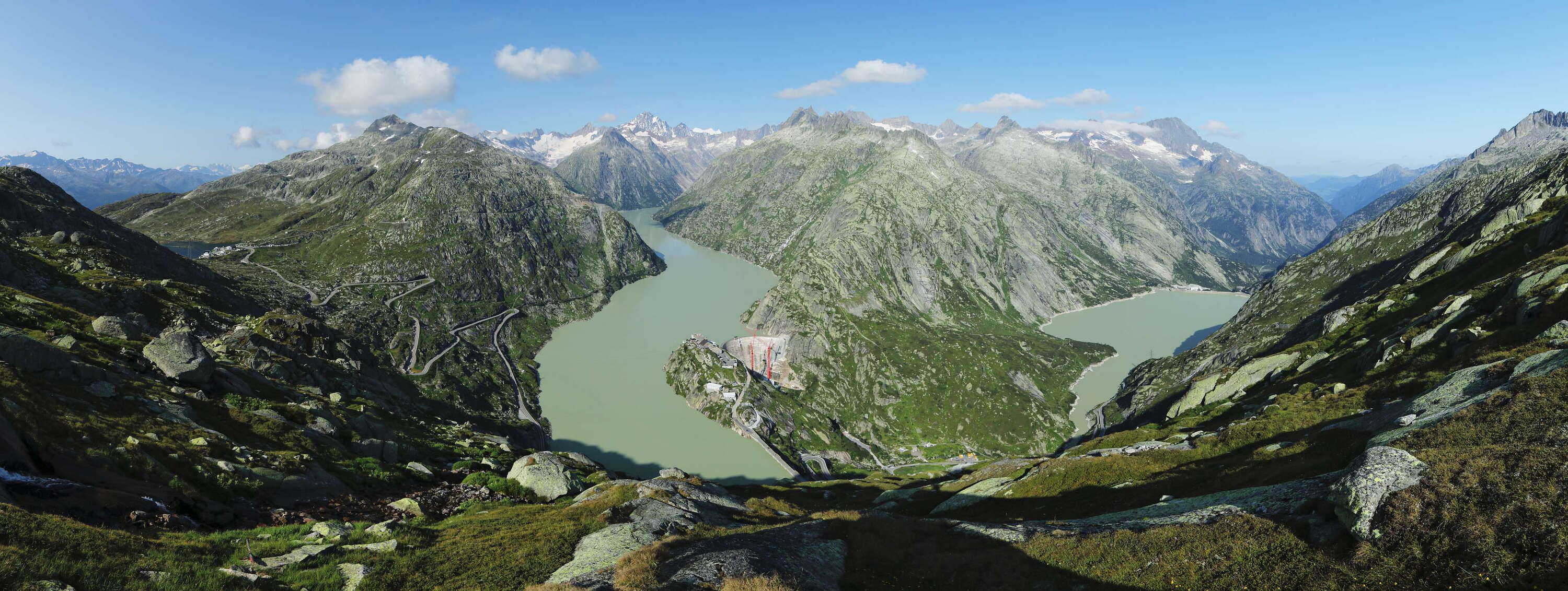 Grimselpass | Panoramic view with reservoirs