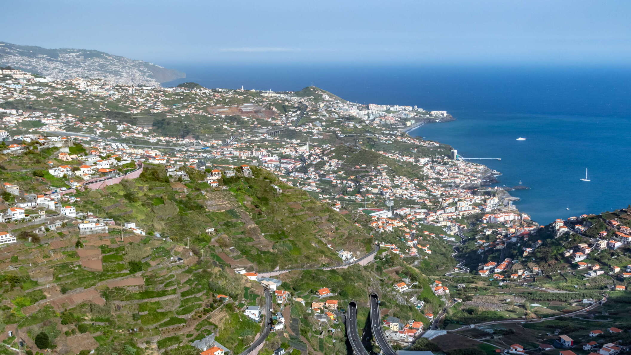 Suburbs of Funchal with Câmara de Lobos