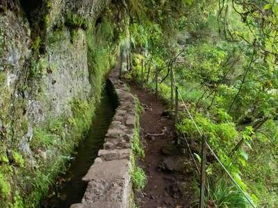 Levada do Caldeirão Verde with hiking trail