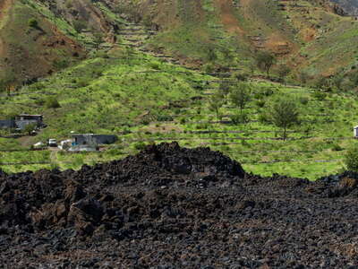 Fogo | Chã das Caldeiras with lava flow and agriculture