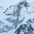 Nevado Salkantay with rock slide scar